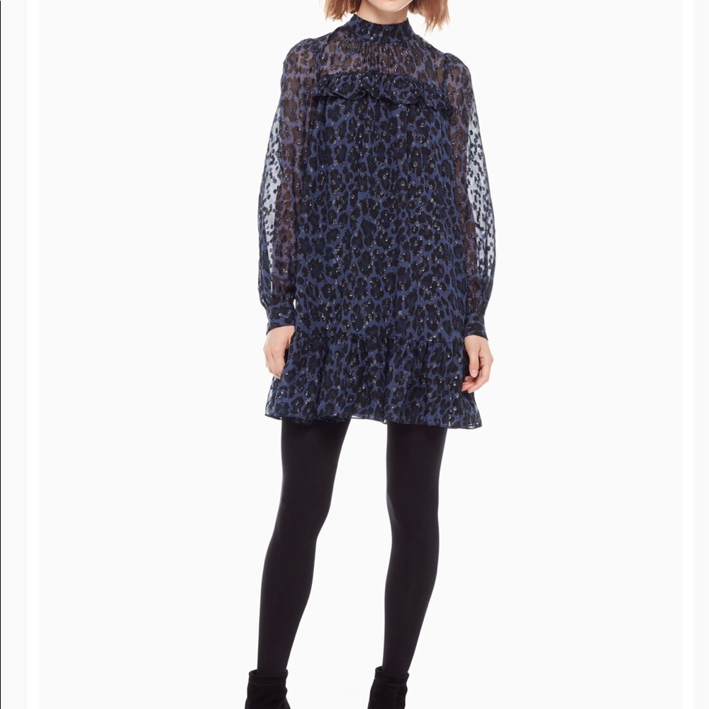 Kate Spade leopard print clip dot dress